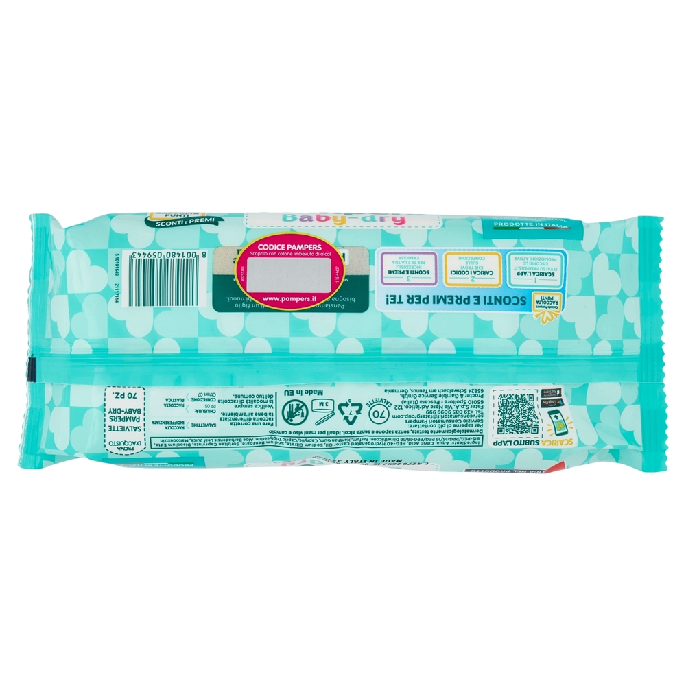 Pampers Baby-dry Fresh Salviette 70 pz